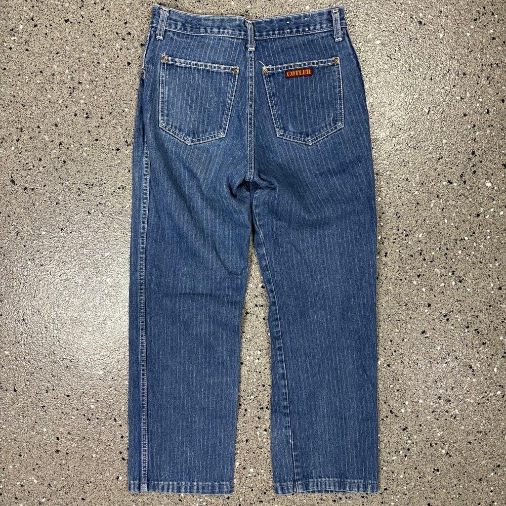 Vintage 1970s Cotler Made in USA Pinstripe Denim Jeans